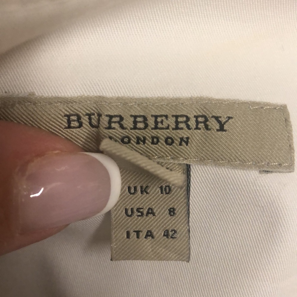 NWOT Burberry White High Waist Skirt - Picture 6 of 10